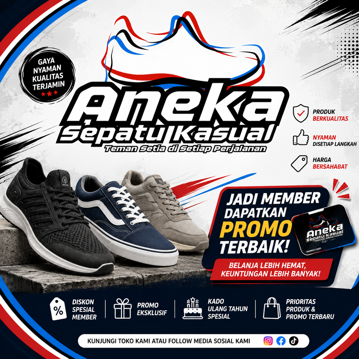 Poster Aneka Sepatu Kasual